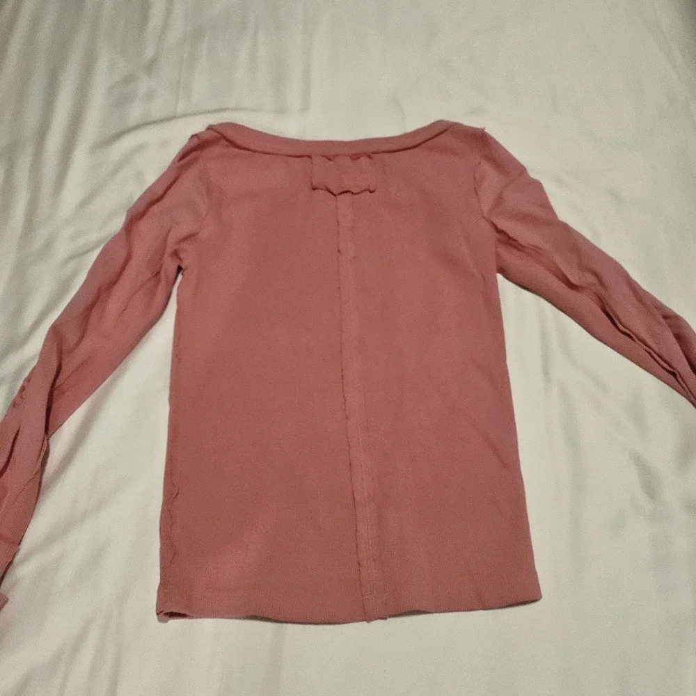Free People Pink Long Sleeve Top Size S (NWOT)